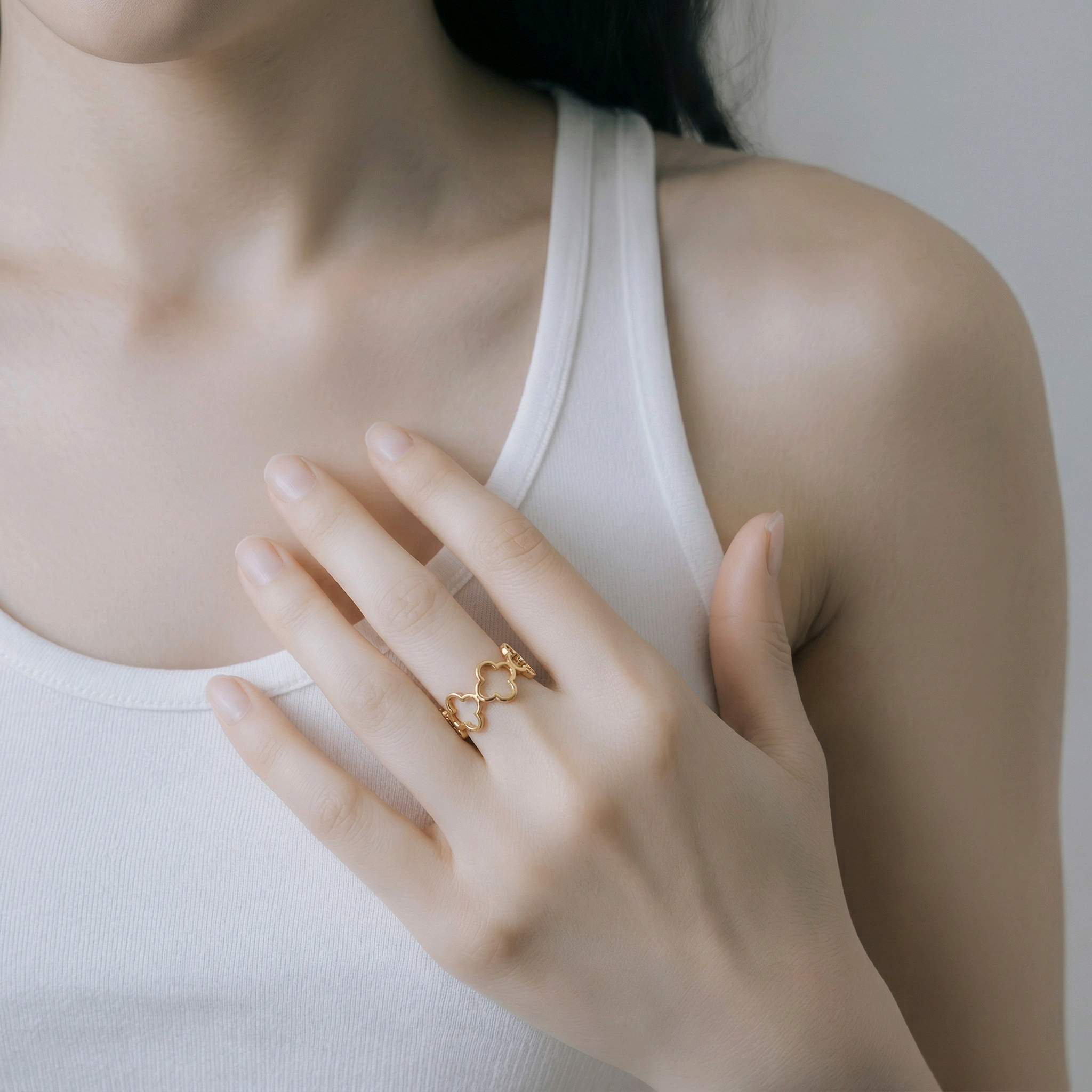 Anillo Trèfle Contour