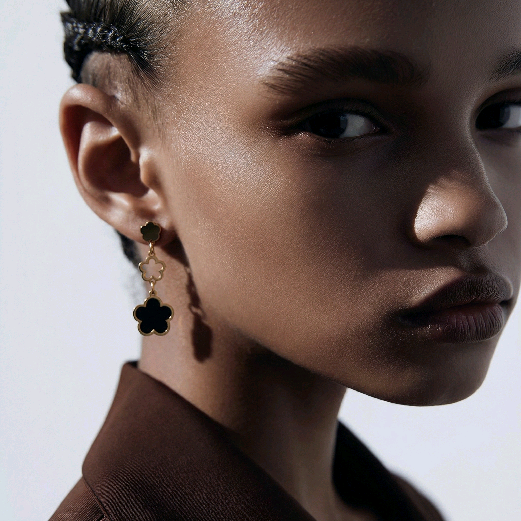 Pendientes Trèfle Noir