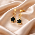 Pendientes Trèfle Noir