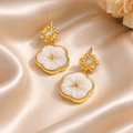 Pendientes Trèfle Camélia Royale